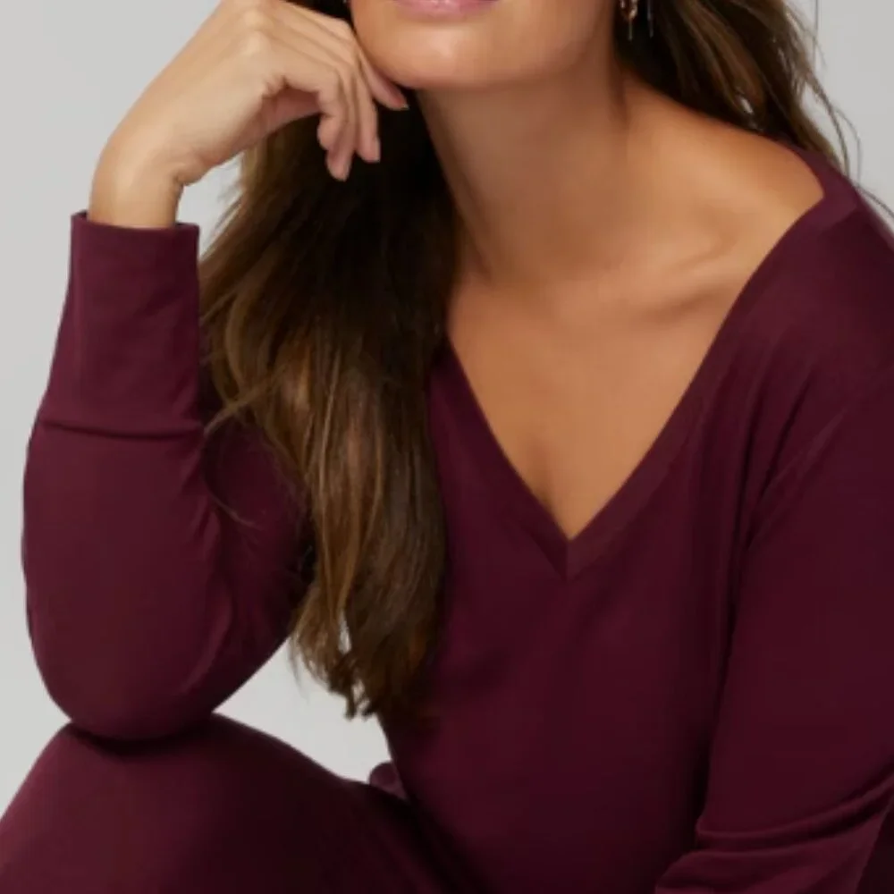 NWT Soma SUNDAY Long-Sleeve V-Neck Set - Picture 4 of 6